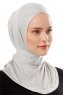 Ceren - Lysegrå Praktisk Viskos Hijab