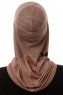 Wind Plain - Mørk Taupe One-Piece Al Amira Hijab