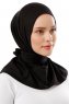 Sportif Plain - Svart & Lysegrå Praktisk Viskos Hijab
