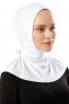 Sportif Plain - Hvit Praktisk Viskos Hijab