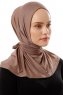 Sportif Plain - Mørk Taupe Praktisk Viskos Hijab
