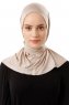 Sportif Plain - Lys Taupe Praktisk Viskos Hijab