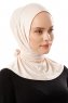 Sportif Plain - Beige Praktisk Viskos Hijab