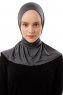 Sportif Plain - Mørk Grå Praktisk Viskos Hijab