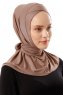 Sportif Cross - Mørk Taupe Praktisk Viskos Hijab