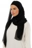 Alara Plain - Svart One Piece Chiffon Hijab