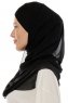 Alara Cross - Svart One Piece Chiffon Hijab