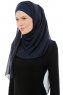 Alara Cross - Marineblå One Piece Chiffon Hijab