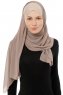 Alara Cross - Lys Taupe One Piece Chiffon Hijab