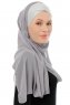 Alara Cross - Mørk Grå One Piece Chiffon Hijab