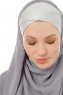 Alara Cross - Mørk Grå One Piece Chiffon Hijab