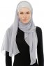 Alara Cross - Lysegrå One Piece Chiffon Hijab