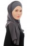 Alara Cross - Antrasitt One Piece Chiffon Hijab