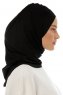 Isra Plain - Svart One-Piece Viskos Hijab