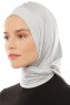 Isra Plain - Lysegrå One-Piece Viskos Hijab