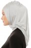 Isra Plain - Lysegrå One-Piece Viskos Hijab