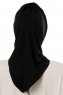 Isra Cross - Svart One-Piece Viskos Hijab