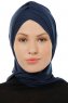 Isra Cross - Marineblå One-Piece Viskos Hijab