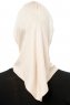 Isra Cross - Beige One-Piece Viskos Hijab