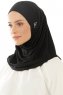 Hanfendy Plain Logo - Svart One-Piece Hijab