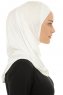Hanfendy Plain Logo - Creme One-Piece Hijab