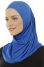 Hanfendy Plain Logo - Blå One-Piece Hijab