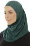 Hanfendy Plain Logo - Mørk Grønn One-Piece Hijab
