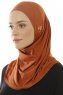 Hanfendy Plain Logo - Mursteinsrød One-Piece Hijab