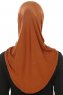 Hanfendy Plain Logo - Mursteinsrød One-Piece Hijab
