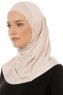 Hanfendy Plain Logo - Powder One-Piece Hijab