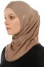Hanfendy Cross Logo - Mørk Taupe One-Piece Hijab