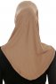 Hanfendy Cross Logo - Mørk Taupe One-Piece Hijab