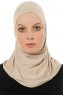 Hanfendy Cross Logo - Lys Taupe One-Piece Hijab