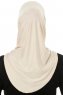 Hanfendy Cross Logo - Beige One-Piece Hijab