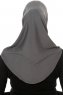 Hanfendy Cross Logo - Mørk Grå One-Piece Hijab