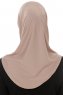 Micro Plain - Steingrå One-Piece Hijab