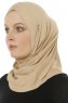 Micro Cross - Beige One-Piece Hijab - Ecardin