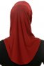 Micro Cross - Bordeaux One-Piece Hijab