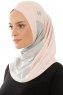Esin - Gammelrosa & Lysegrå & Creme One-Piece Hijab