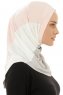 Esin - Gammelrosa & Lysegrå & Creme One-Piece Hijab