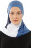 Esin - Indigo & Hvit & Marineblå One-Piece Hijab