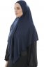 Ajda - Marineblå Hijab Med Glidelås
