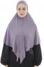 Ajda - Mørk Lilla Hijab Med Glidelås