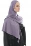 Ajda - Mørk Lilla Hijab Med Glidelås