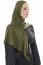 Ajda - Khaki Hijab Med Glidelås