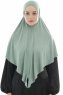 Ajda - Grønn Hijab Med Glidelås
