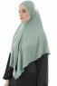 Ajda - Grønn Hijab Med Glidelås