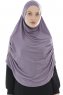 Roxelana - Mørk Lilla Lang Al Amira Hijab