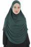 Roxelana - Mørk Grønn Lang Al Amira Hijab