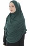 Roxelana - Mørk Grønn Lang Al Amira Hijab